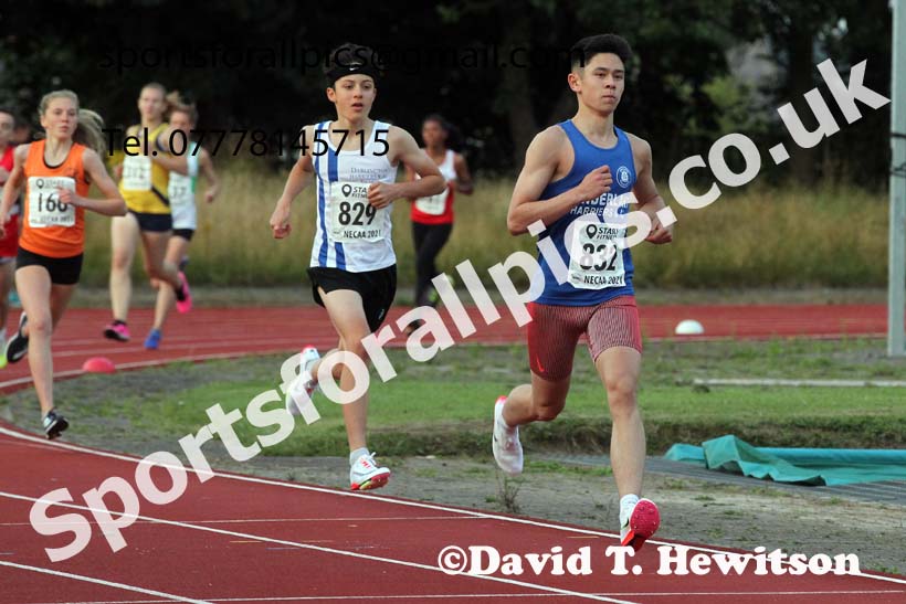 3000 metres, 2021 North East Grand Prix 6, Monkton, Wednesday, August 4th. Photo: David T. Hewitson/Sports for All Pics